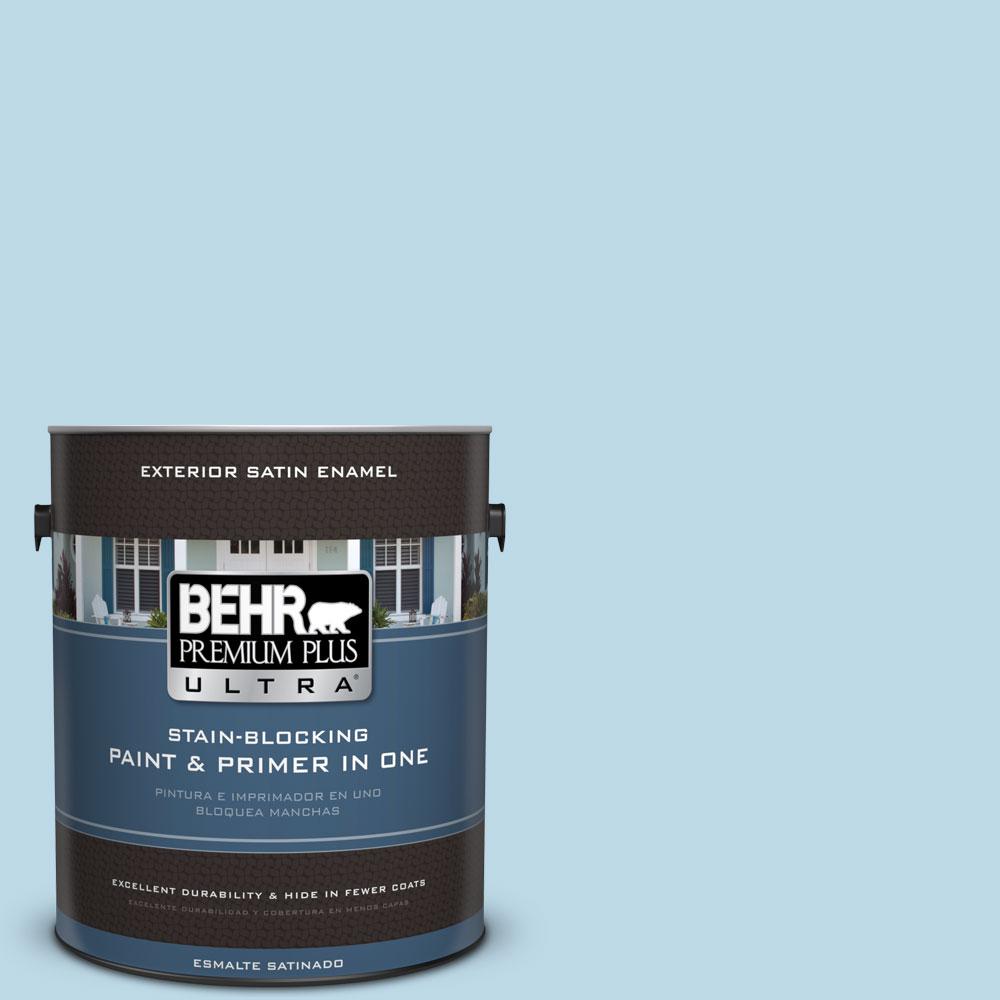 BEHR Premium Plus Ultra 1 Gal M500 1 Tinted Ice Satin Enamel Exterior