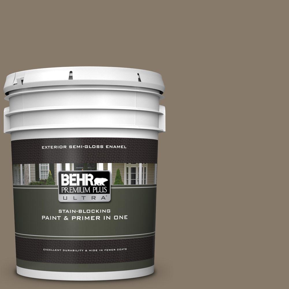 BEHR Premium Plus Ultra 5 Gal PPU7 24 Native Soil Semi Gloss Enamel