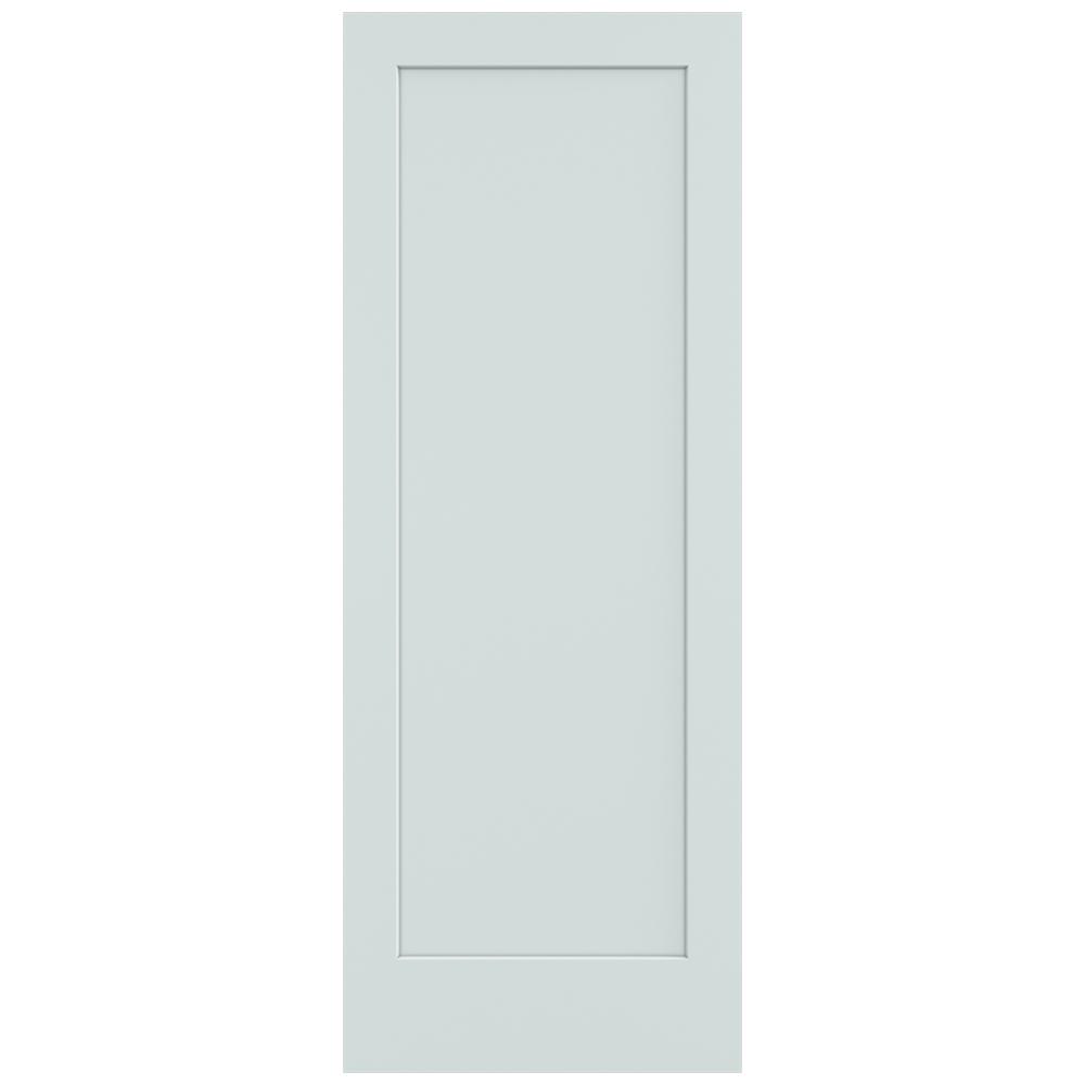 JELD WEN 36 In X 96 In Birkdale Light Gray Paint Smooth Solid Core