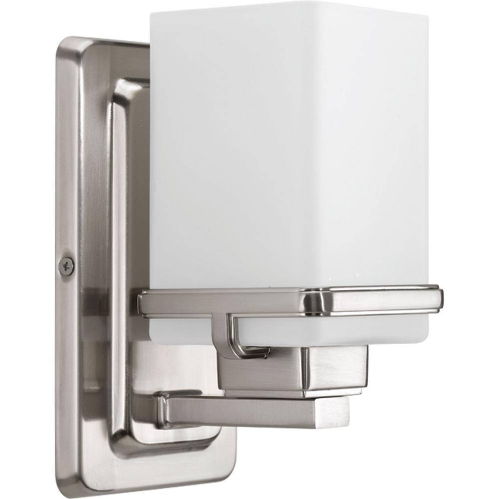 Progress Lighting Metric Collection 1 Light Brushed Nickel Bath Sconce