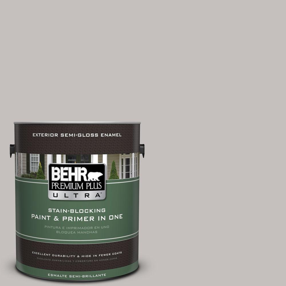 Behr Premium Plus Ultra Gal Ppu Natural Gray Semi Gloss Enamel