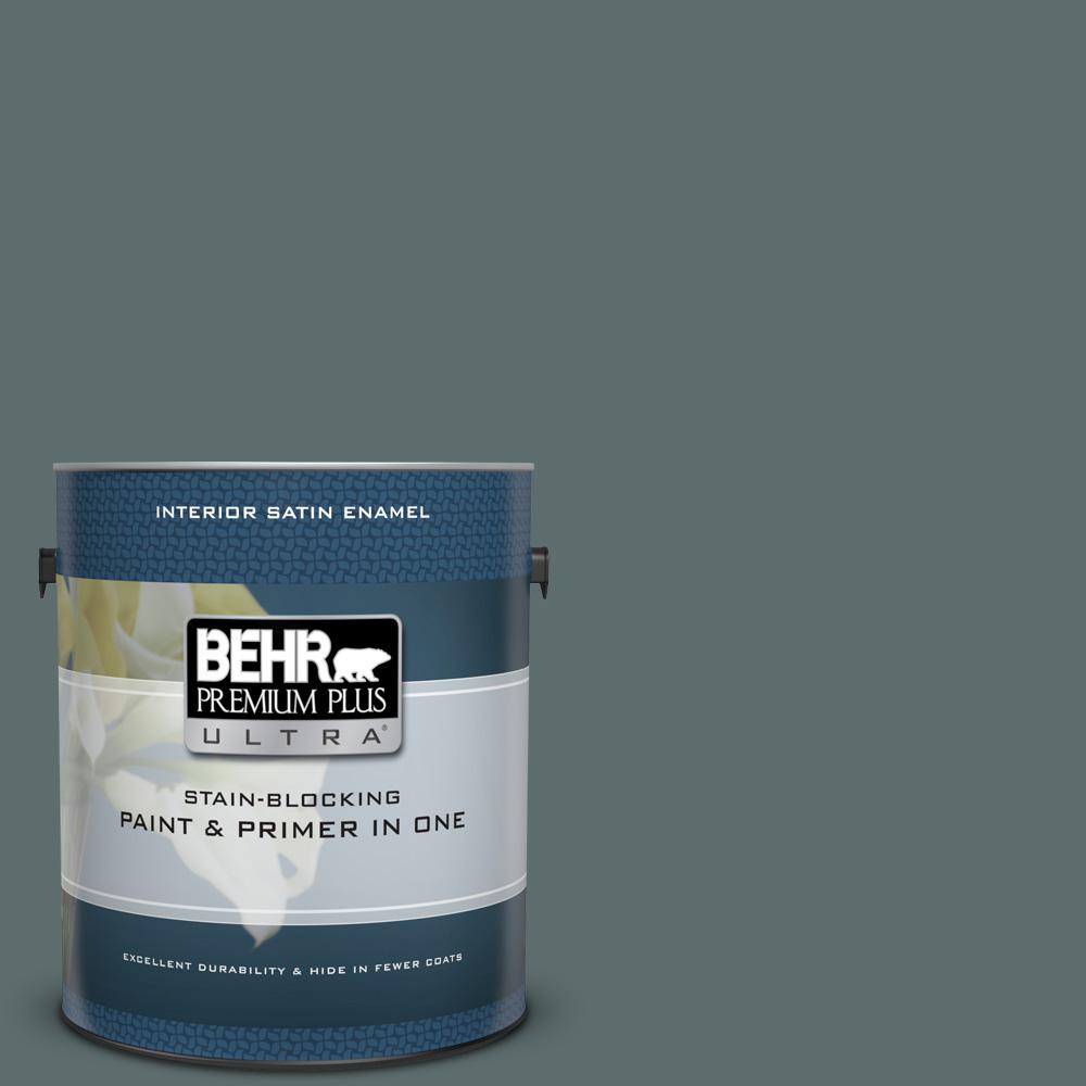 BEHR Premium Plus Ultra 1 Gal PPU12 19 Mountain Pine Satin Enamel