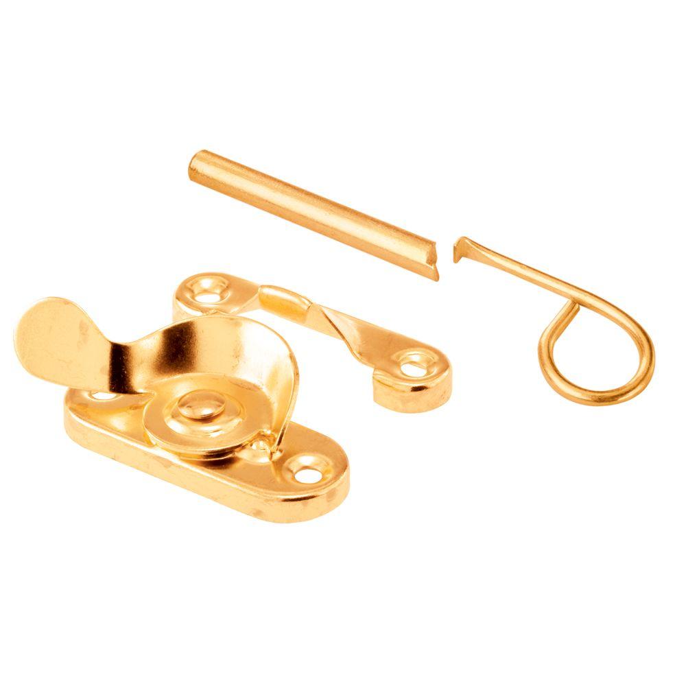 Prime Line Sliding Window Sash Lock With Security Pin Brass Plated