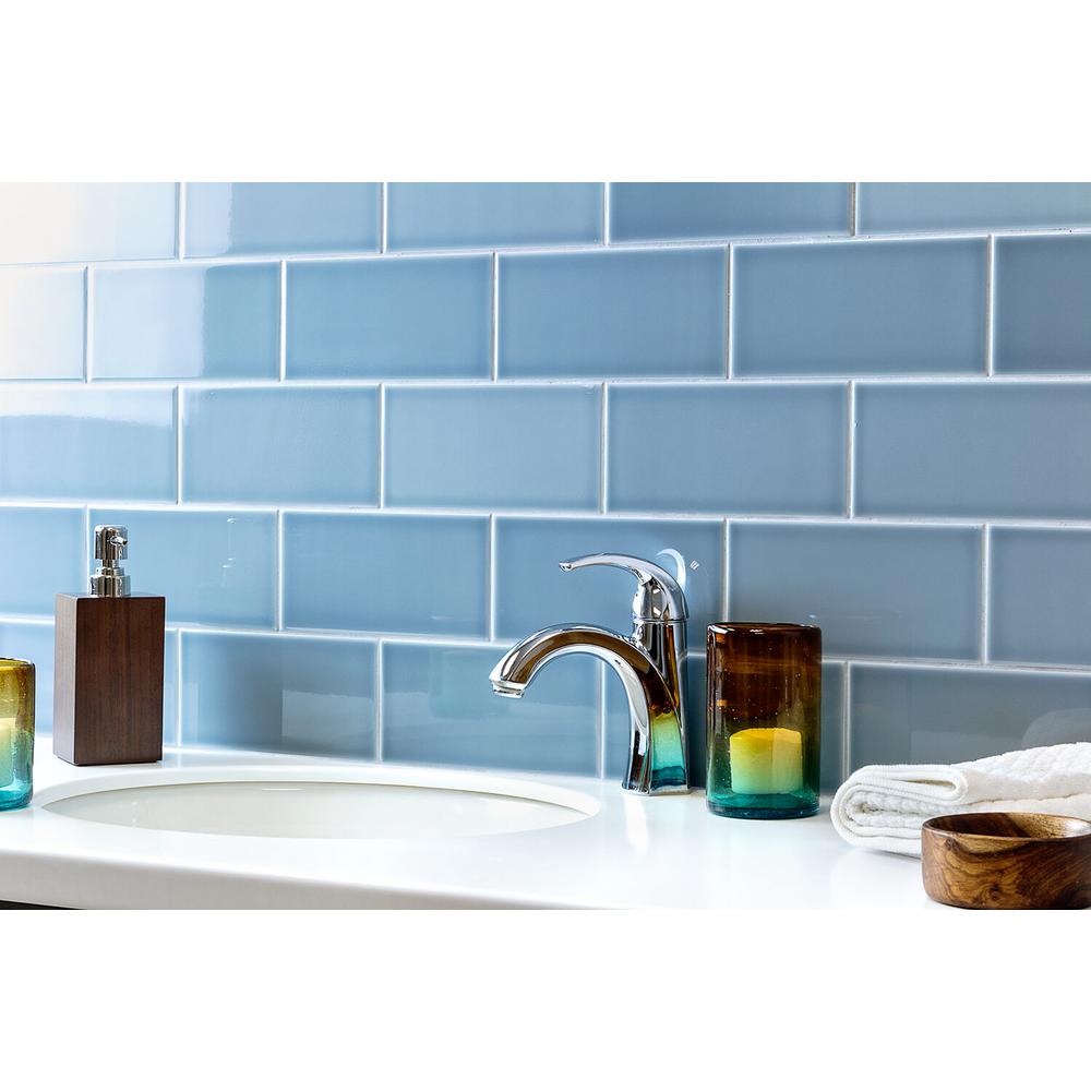 Blue Subway Tile Flooring The Home Depot