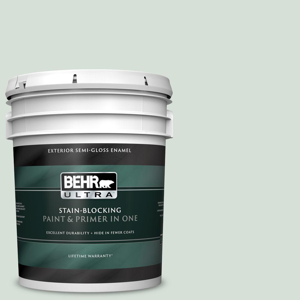 BEHR ULTRA 5 Gal S410 1 River Mist Semi Gloss Enamel Exterior Paint