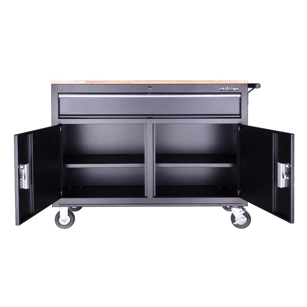 Yukon 46 In 9 Drawer Mobile Storage With Solid Wood Top Bios Pics