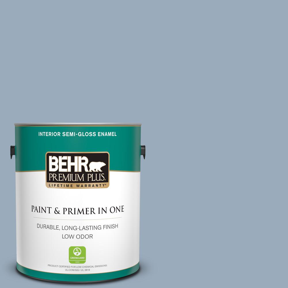 Behr Premium Plus Gal F Blue Willow Semi Gloss Enamel Low Odor