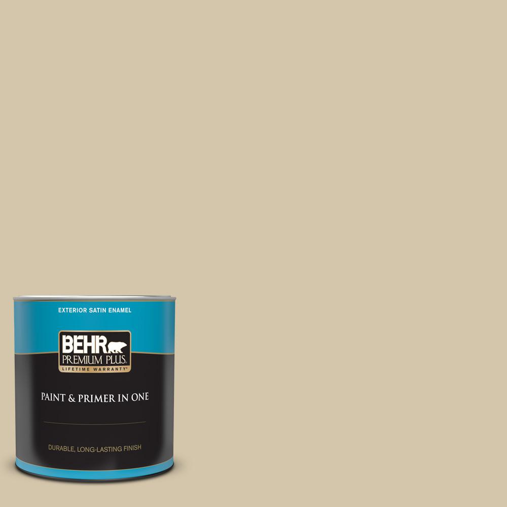 Behr Premium Plus Qt Yl W Khaki Shade Satin Enamel Exterior Paint