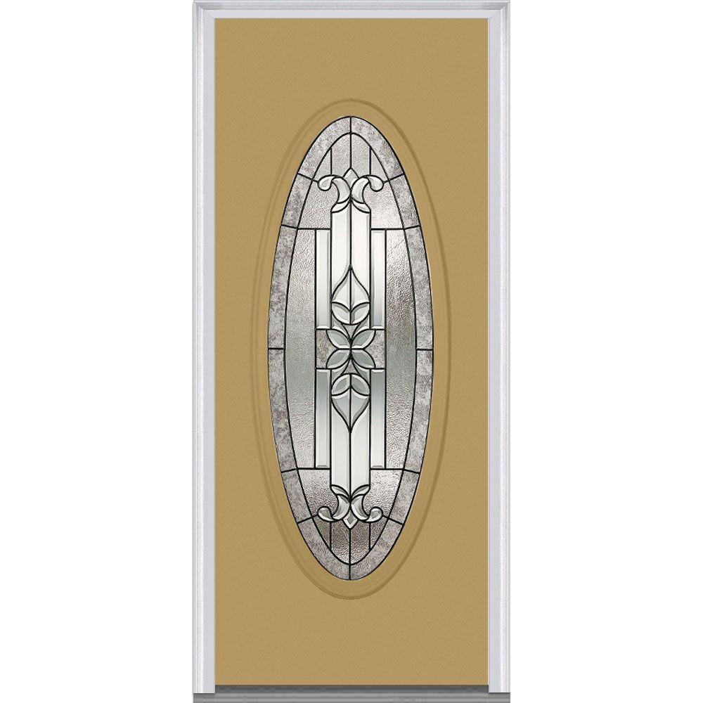 MMI Door 32 In X 80 In Cadence Left Hand Inswing Oval Lite Decorative