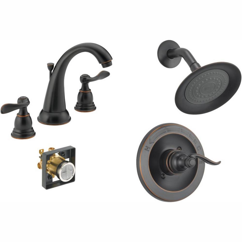 Delta Windemere 8 In Widespread 2 Handle Bathroom Faucet With