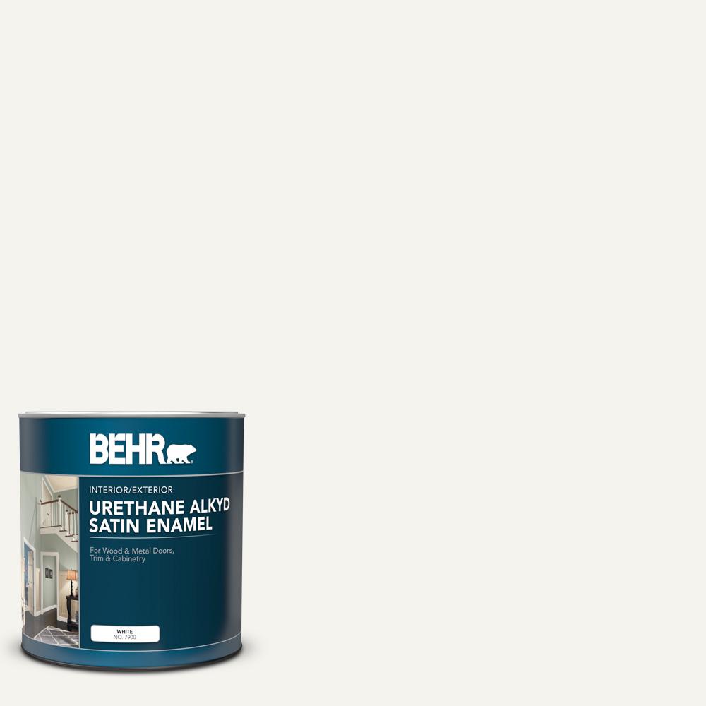 Behr Qt Polar Bear Satin Enamel Urethane Alkyd Interior Exterior