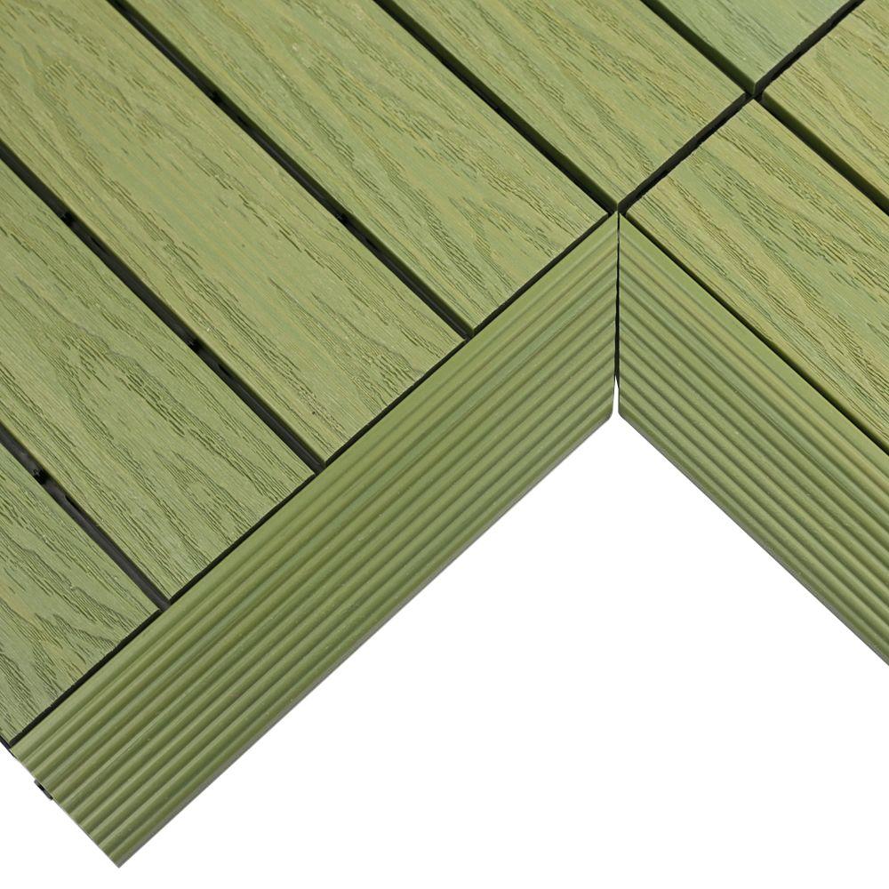 NewTechWood US-QD-OT-ZX-SW 1//6 x 1 ft Quick Composite Deck Tile Outside End Corner Fascia in Icelandic Smoke White 2-Pieces//Box