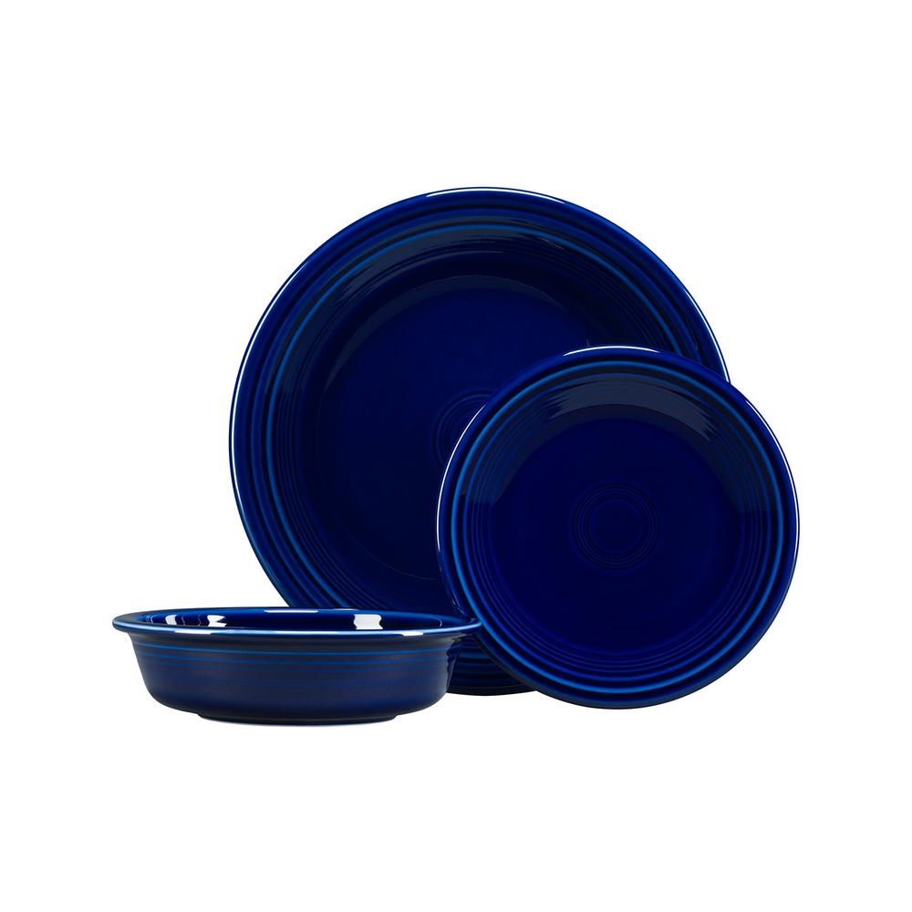 Reviews For Fiesta Piece Casual Cobalt Blue Ceramic Dinnerware Set