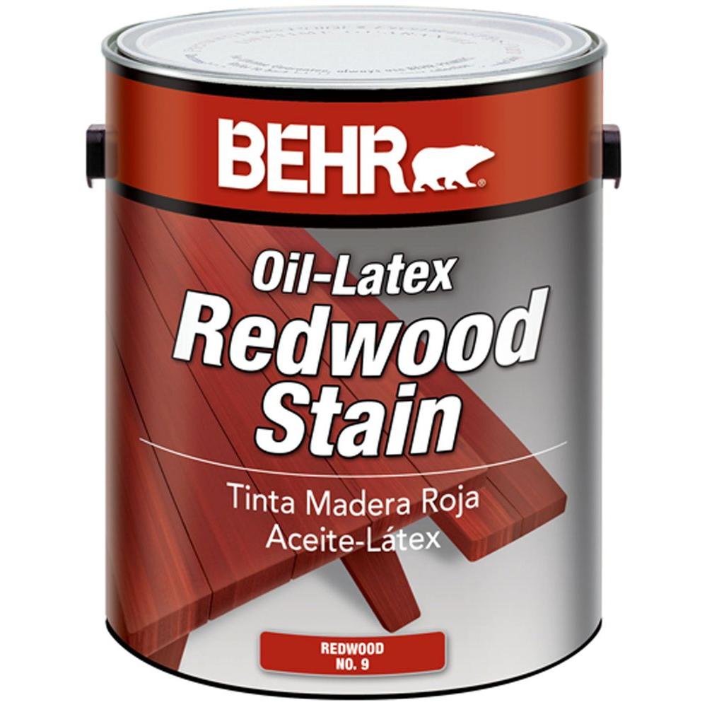 Behr Gal Redwood Solid Color Oil Latex Exterior Wood Stain