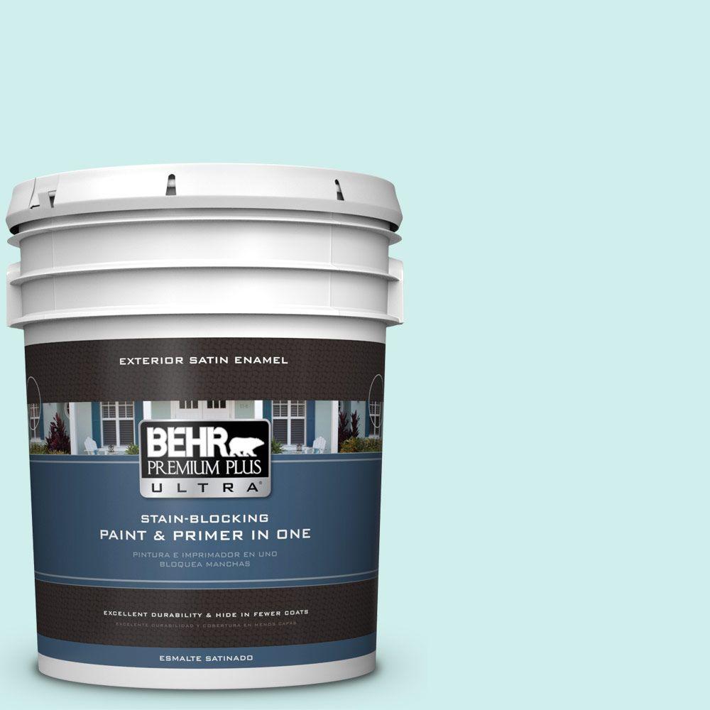 Behr Premium Plus Ultra Gal A Teal Ice Satin Enamel Exterior