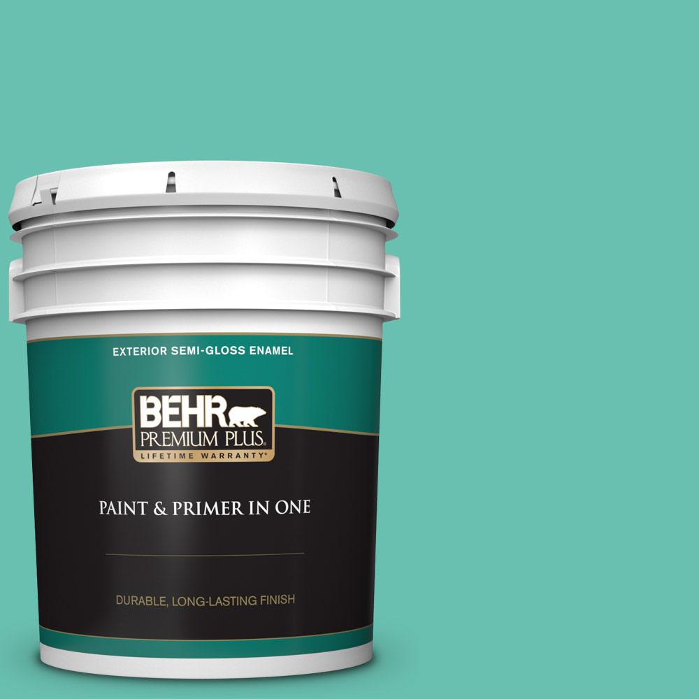 Behr Premium Plus Gal P March Aquamarine Semi Gloss Enamel