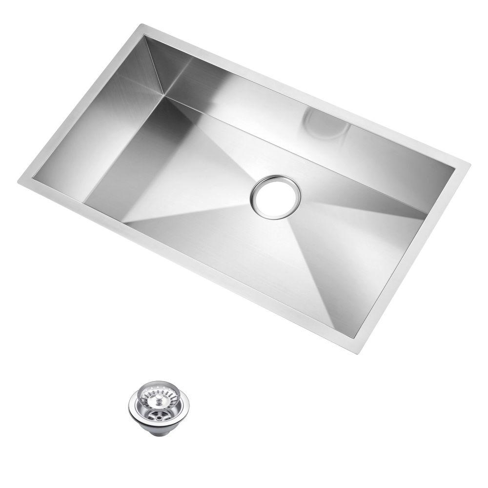 Water Creation Undermount Zero Radius Stainless Steel In Hole