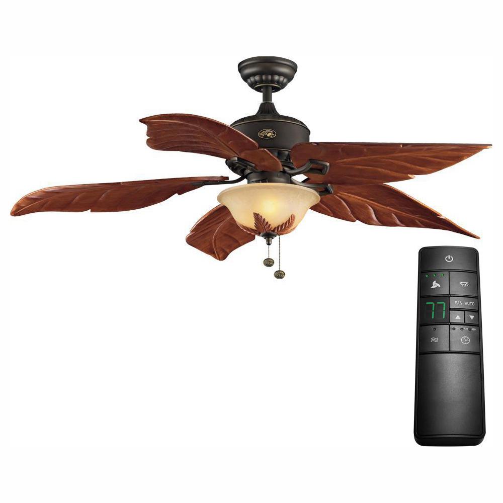 Hampton Bay Lillycrest 52 In Indoor Outdoor Aged Bronze Ceiling