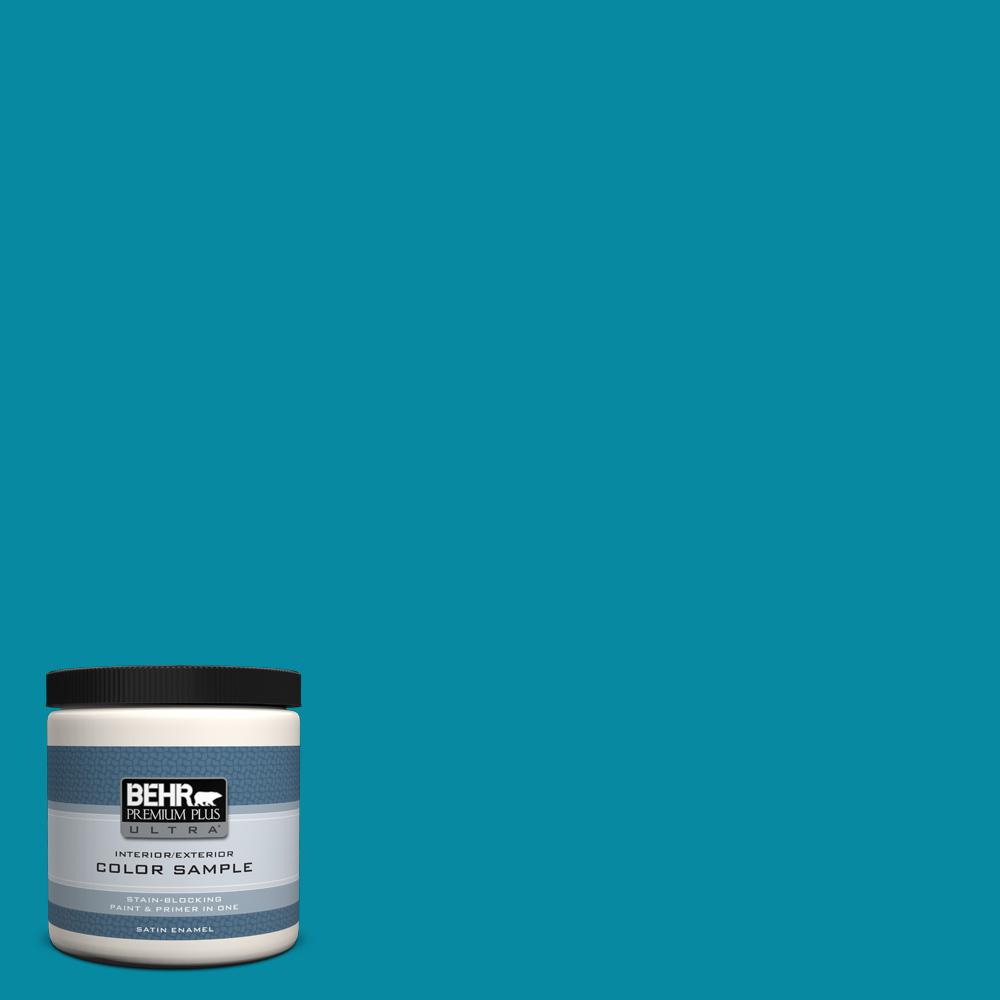 Behr Premium Plus Ultra Oz P Aruba Blue Satin Enamel Interior