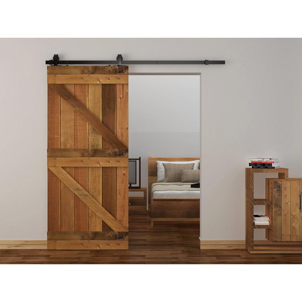 Everbilt 72 In Dark Oil Rubbed Top Mount Sliding Barn Door Track