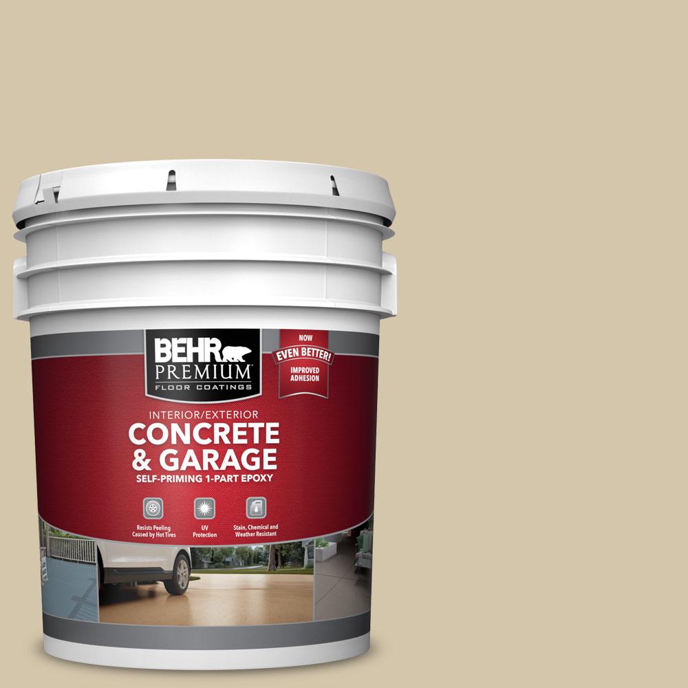 BEHR PREMIUM 5 Gal YL W11 Khaki Shade 1 Part Epoxy Satin Interior