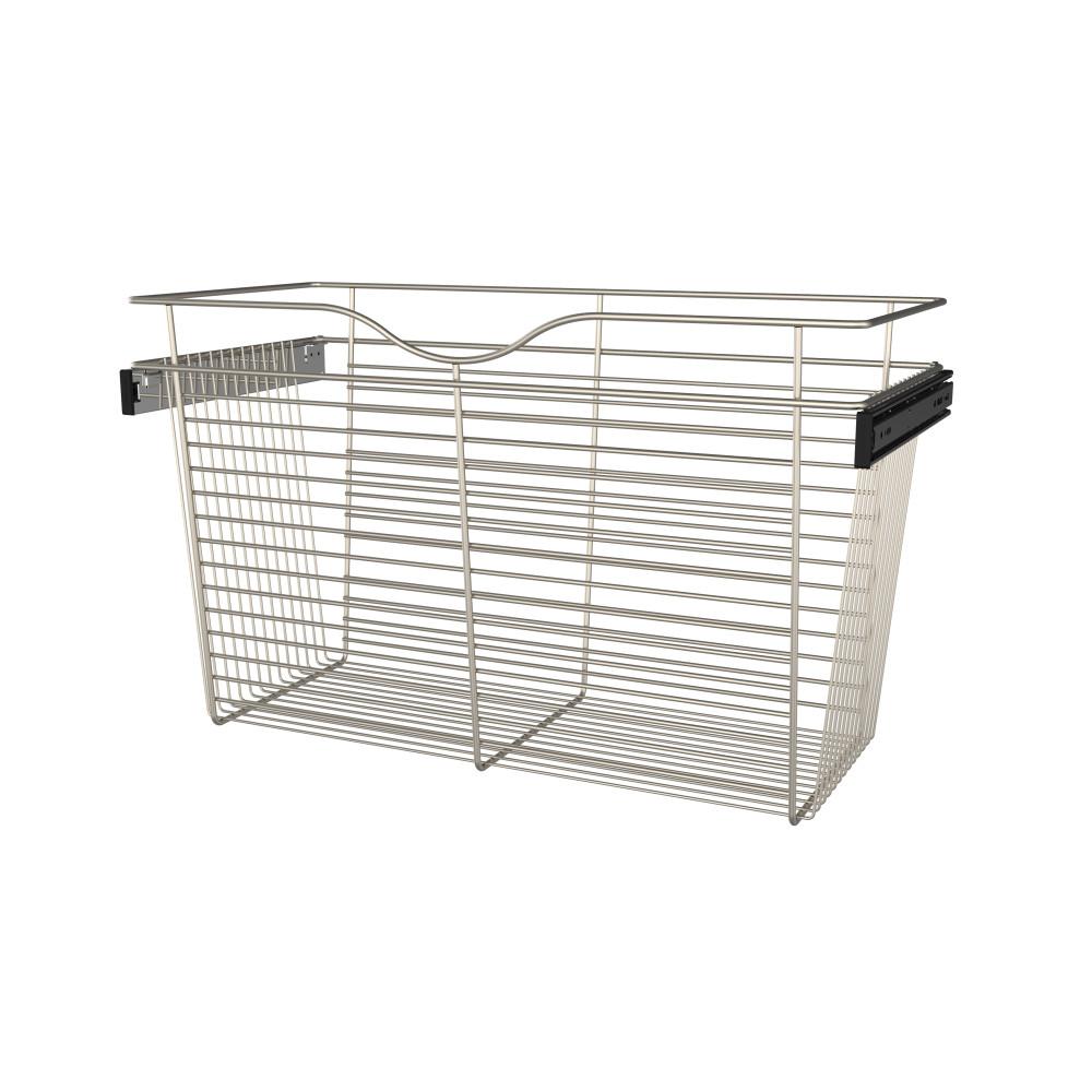 Rev A Shelf In X In Satin Nickel Closet Pull Out Basket Cb