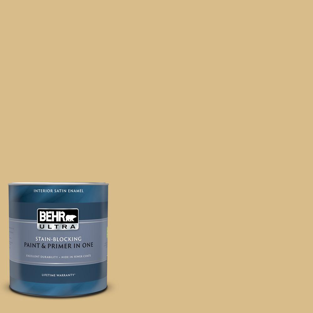 BEHR ULTRA 1 Qt MQ2 18 Honey Tea Satin Enamel Interior Paint And