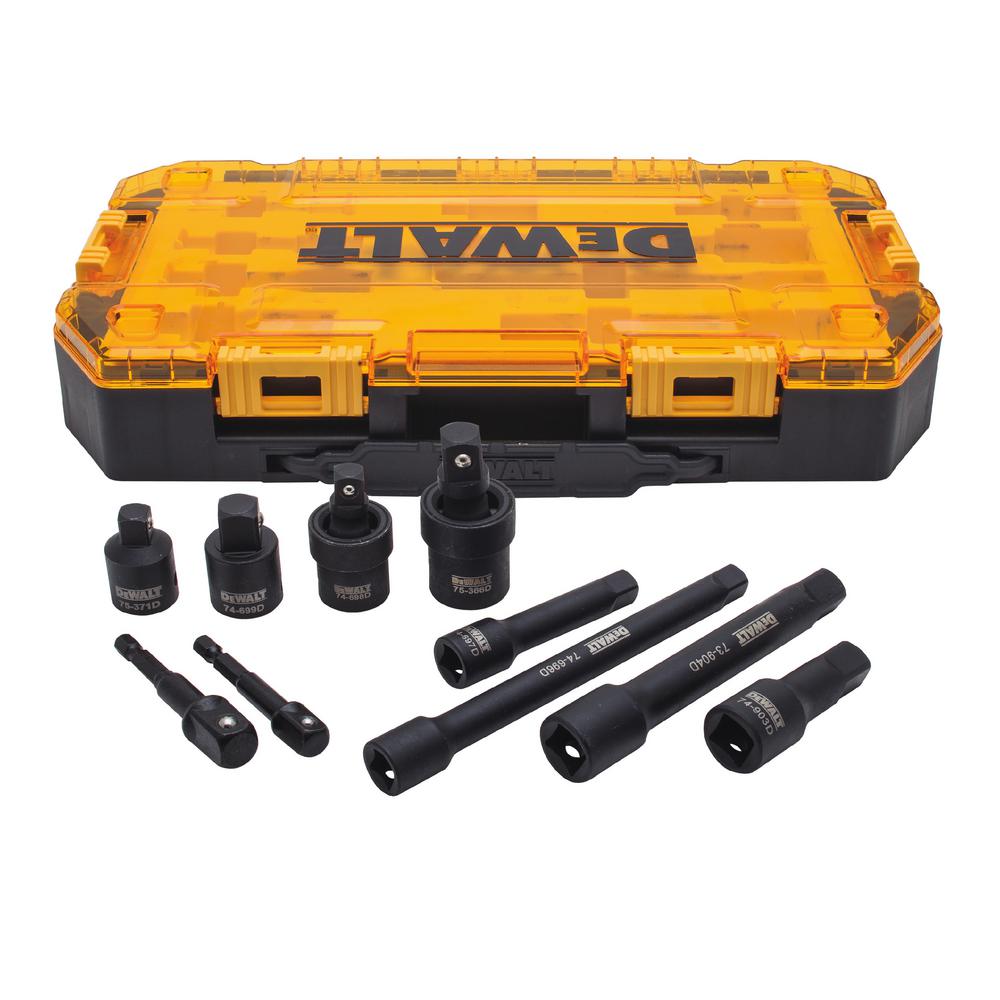 Dewalt In Drive Combination Deep Impact Socket Set With Ratchet