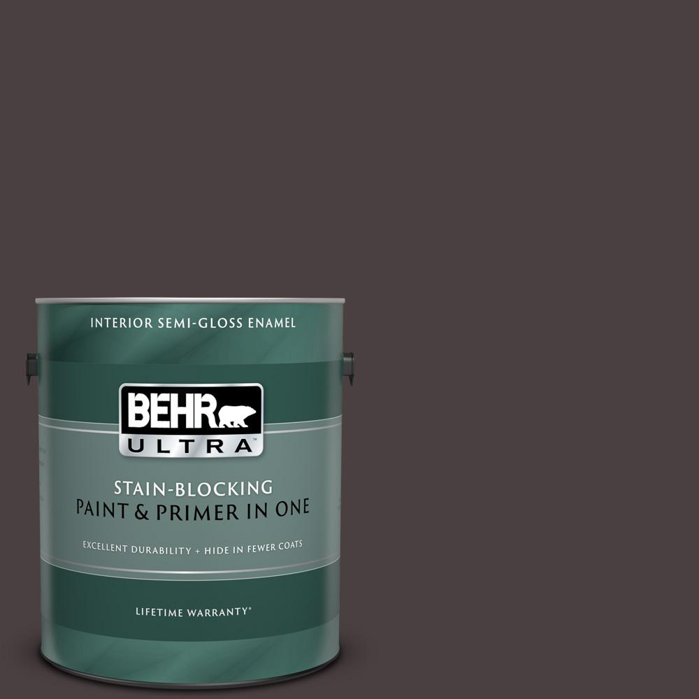 BEHR ULTRA 1 Gal BXC 09 Dark Burgundy Wine Semi Gloss Enamel Interior