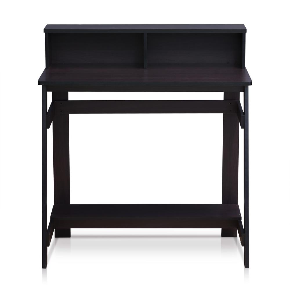 Onespace Essential Black Computer Desk Hutch With Pull Out Black Computer Desk Hutch