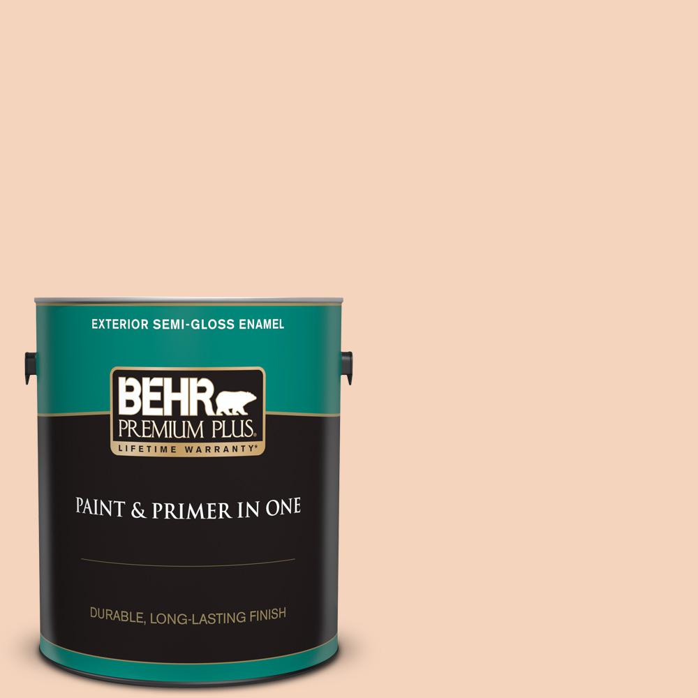 Behr Premium Plus Gal Bxc Miami Stucco Semi Gloss Enamel