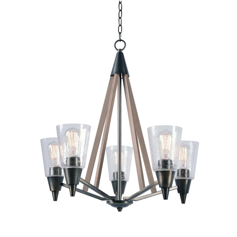 Hampton Bay Mattock Light Oil Rubbed Bronze Island Chandelier With