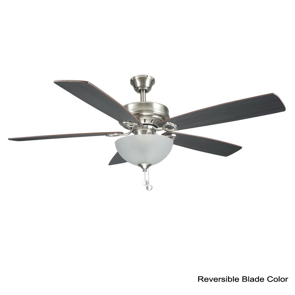 Chantilly 52 In Indoor Brushed Nickel Ceiling Fan With