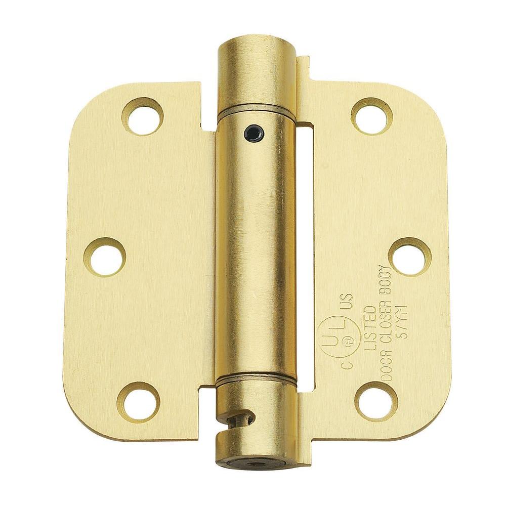 Everbilt In Bright Brass Double Action Spring Door Hinge The