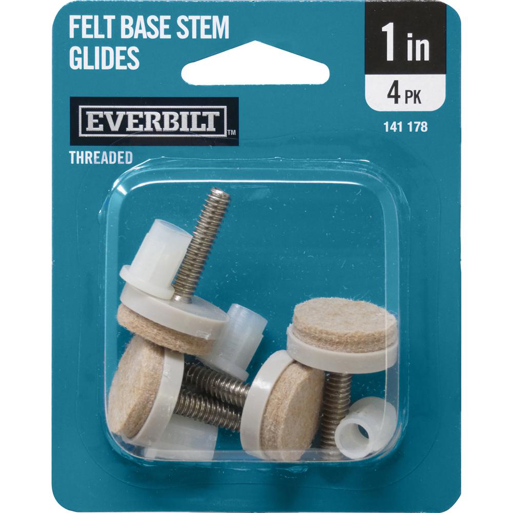 Everbilt In Threaded Stem Furniture Glides With Felt Base Per