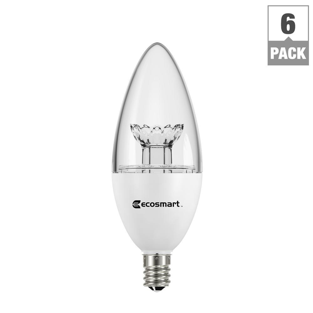 Ecosmart Watt Equivalent B Dimmable Clear Blunt Tip Decorative