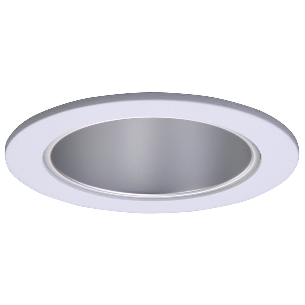 Halo 4 In White Recessed Ceiling Light Cone Trim With Haze Reflector