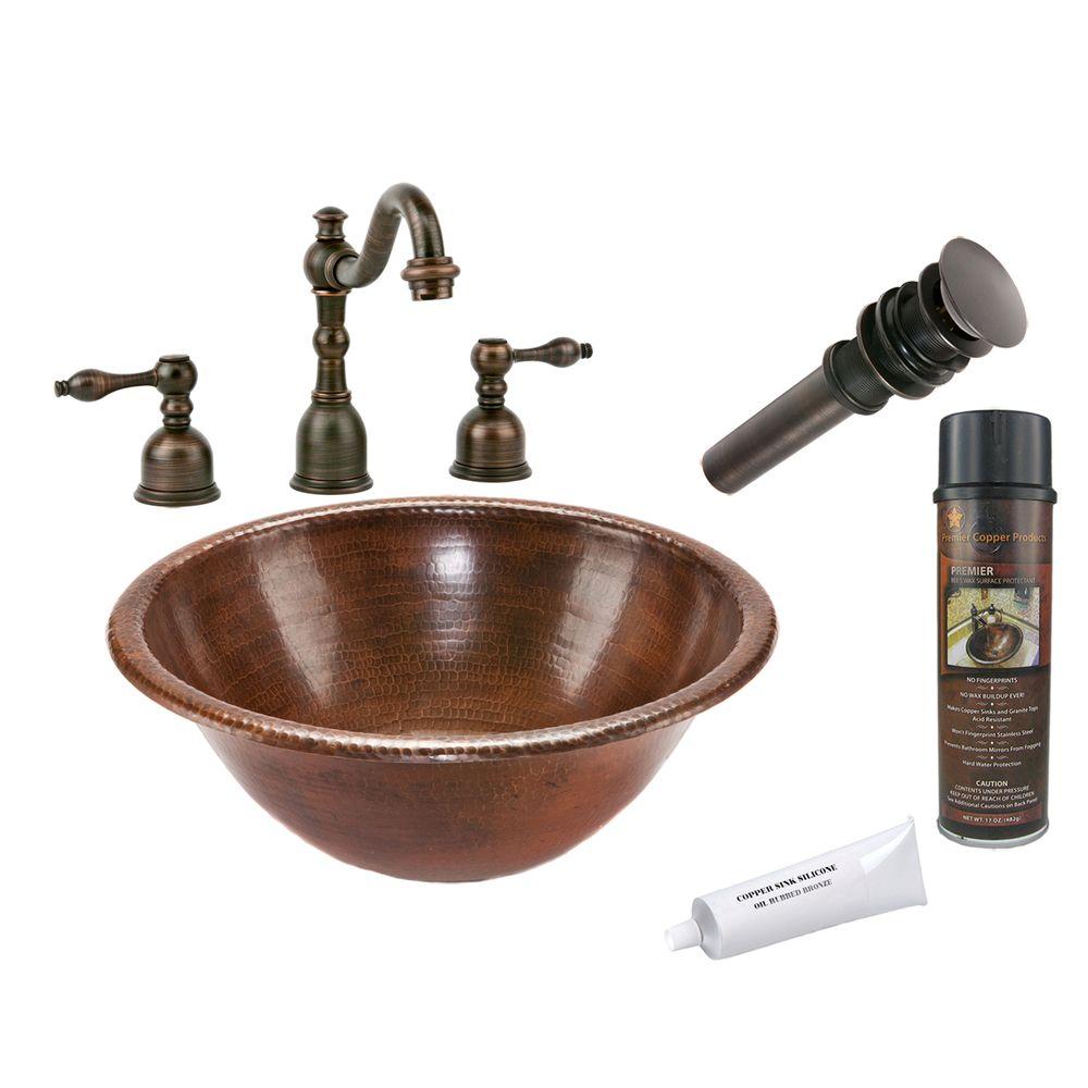 Copper Vessel Sinks Bathroom Sinks The Home Depot