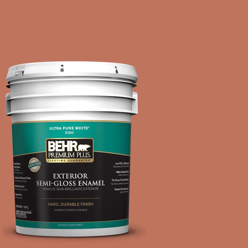 Behr Premium Plus Gal Pmd Warm Terra Cotta Semi Gloss Enamel