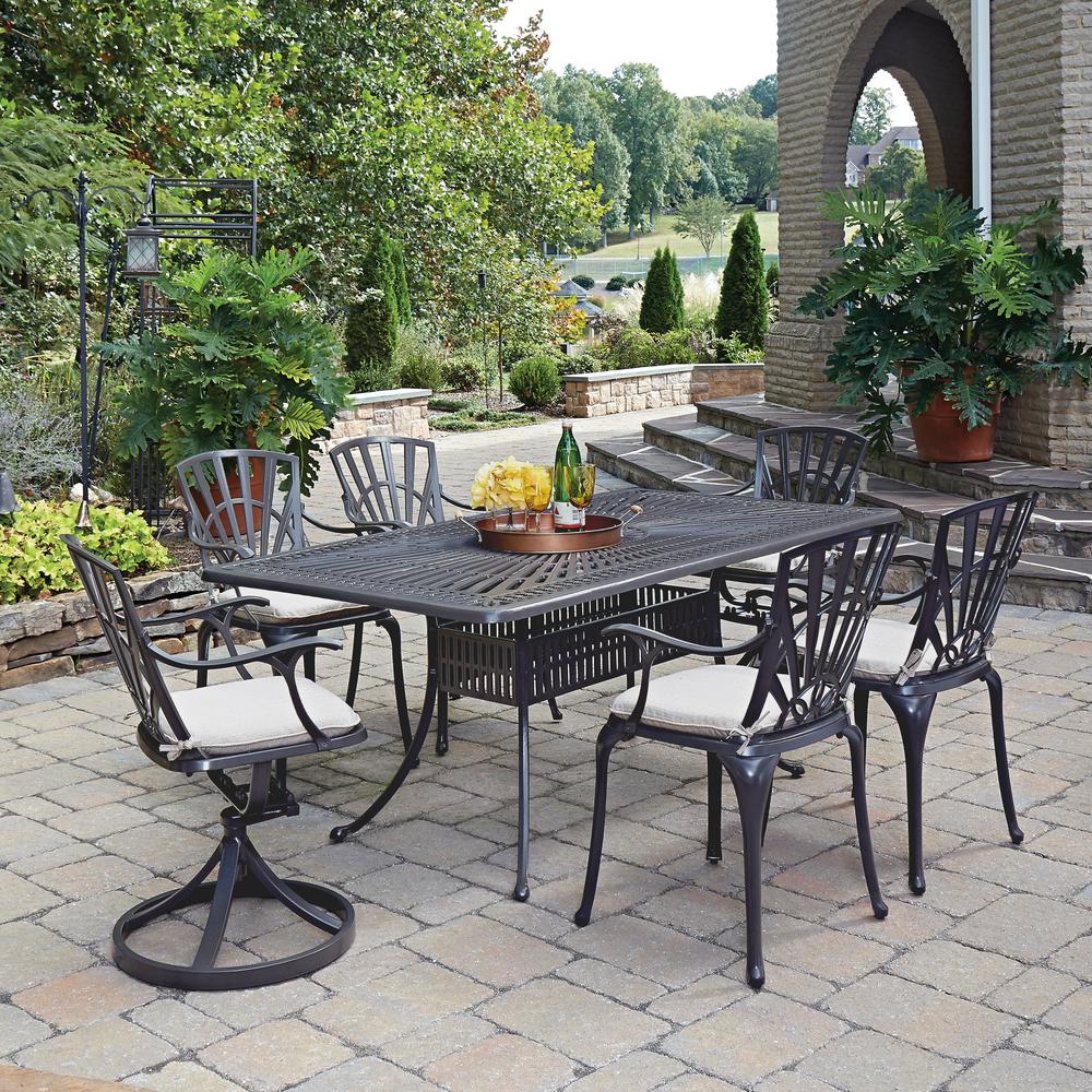 Home Styles Stone Harbor Piece Oval Patio Dining Set With Taupe