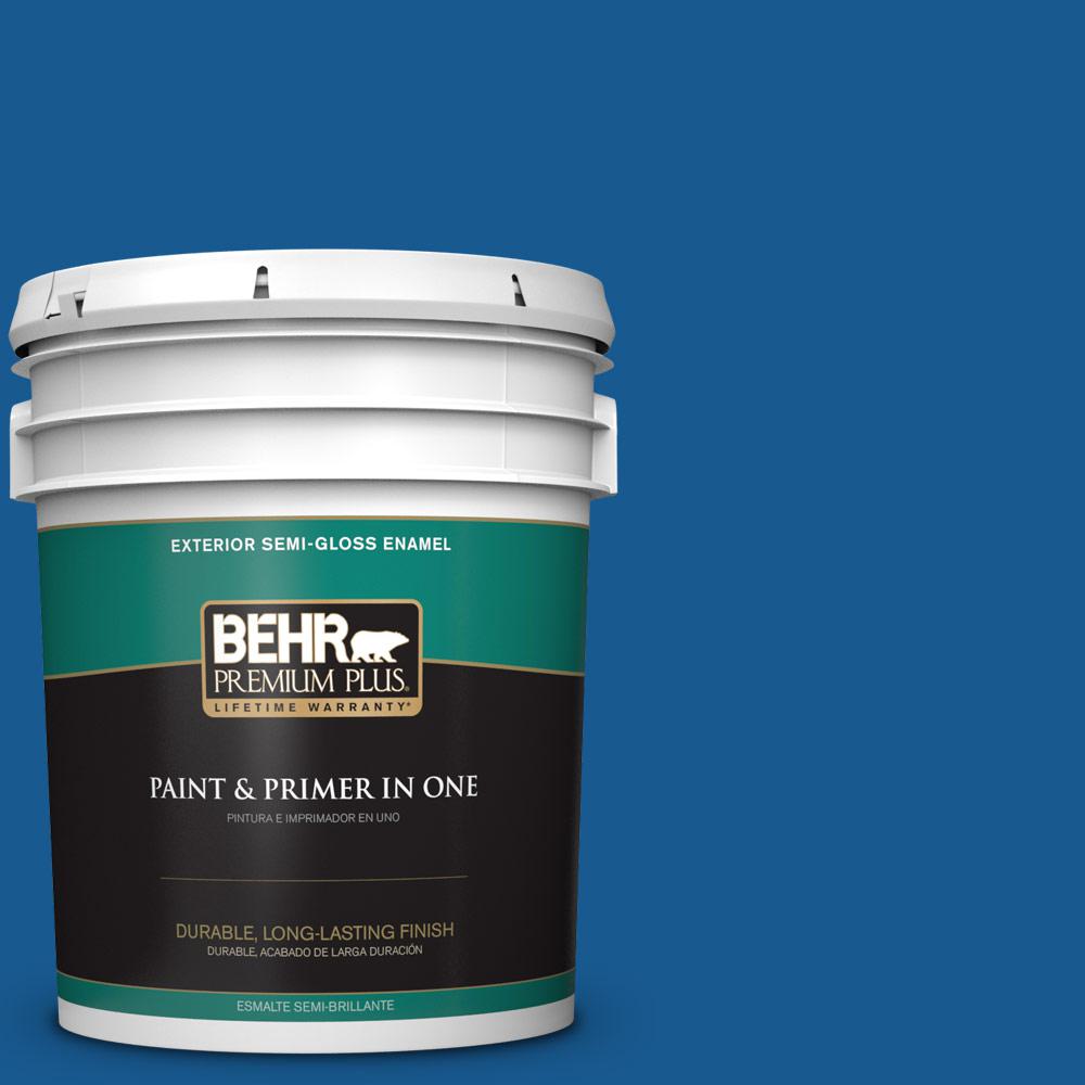 BEHR Premium Plus 5 Gal S G 570 Sapphire Lace Semi Gloss Enamel