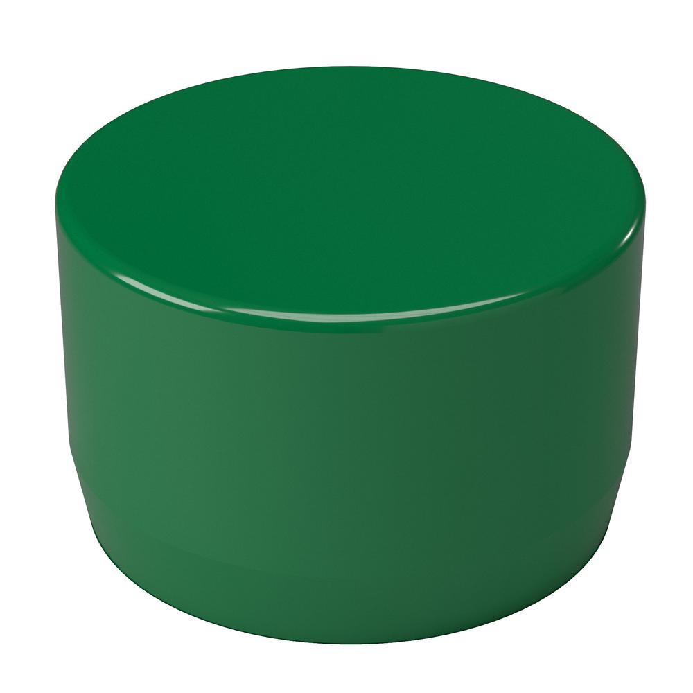 Formufit In Furniture Grade Pvc External Flat End Cap In Green