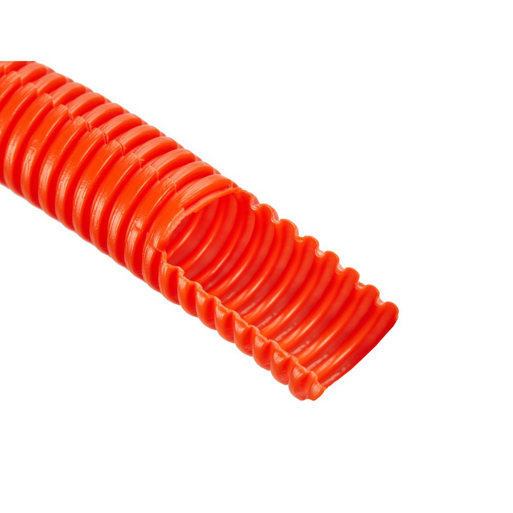 2 Dia X 25 Ft Orange Flexible Corrugated PVC Split Tubing And