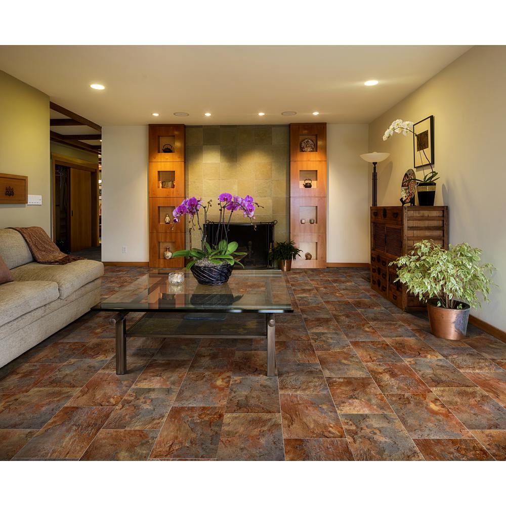 Stone Look Vinyl Sheet Flooring The Home Depot