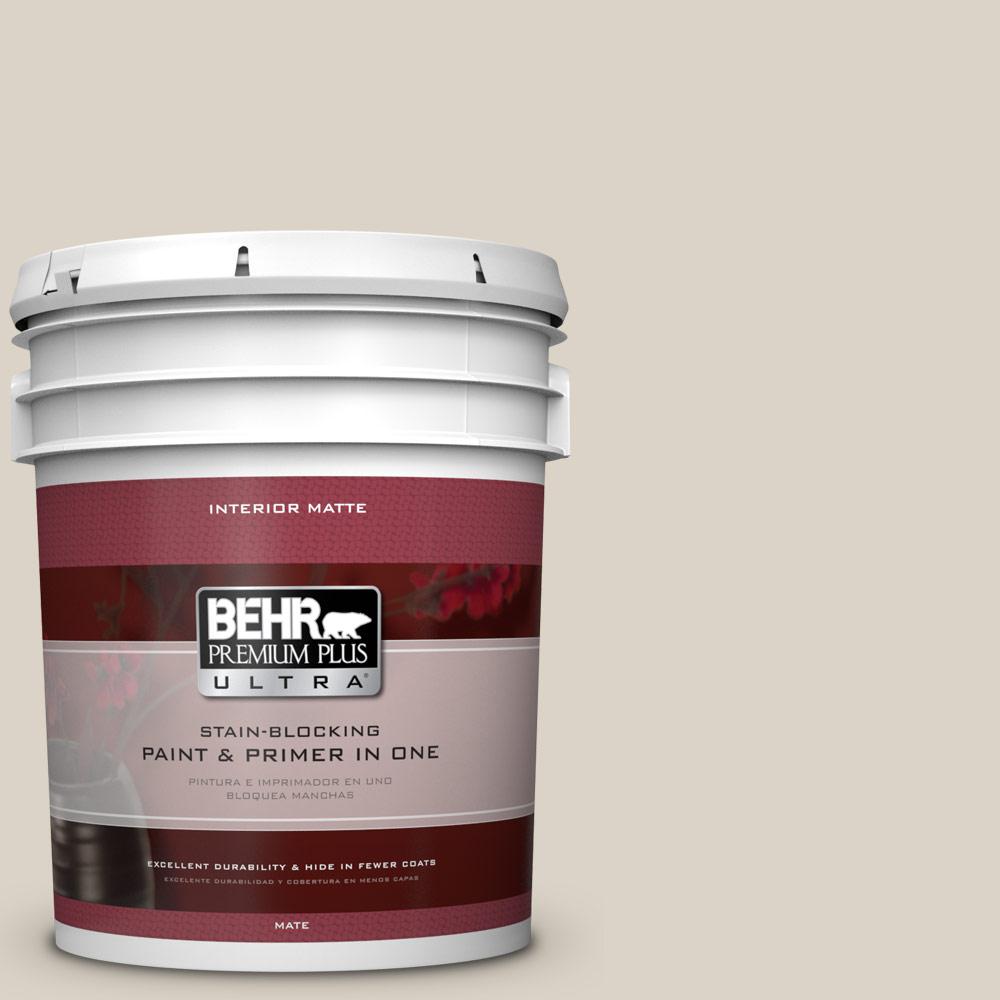 BEHR Premium Plus Ultra 5 Gal 730C 2 Sandstone Cove Flat Matte