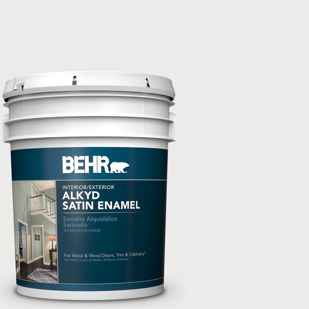 Behr Gal White Satin Enamel Alkyd Interior Exterior Paint