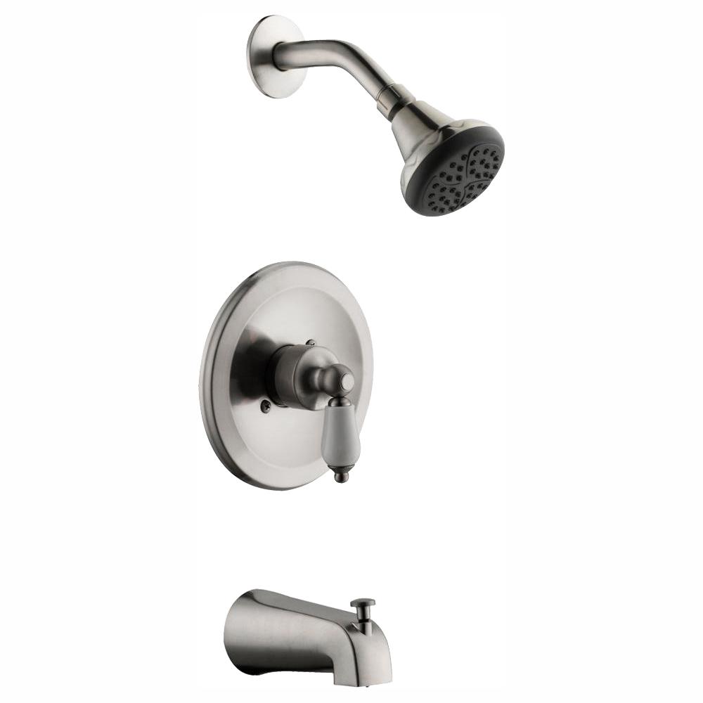 Glacier Bay Teapot Single Handle Tub And Shower Faucet In Brushed
