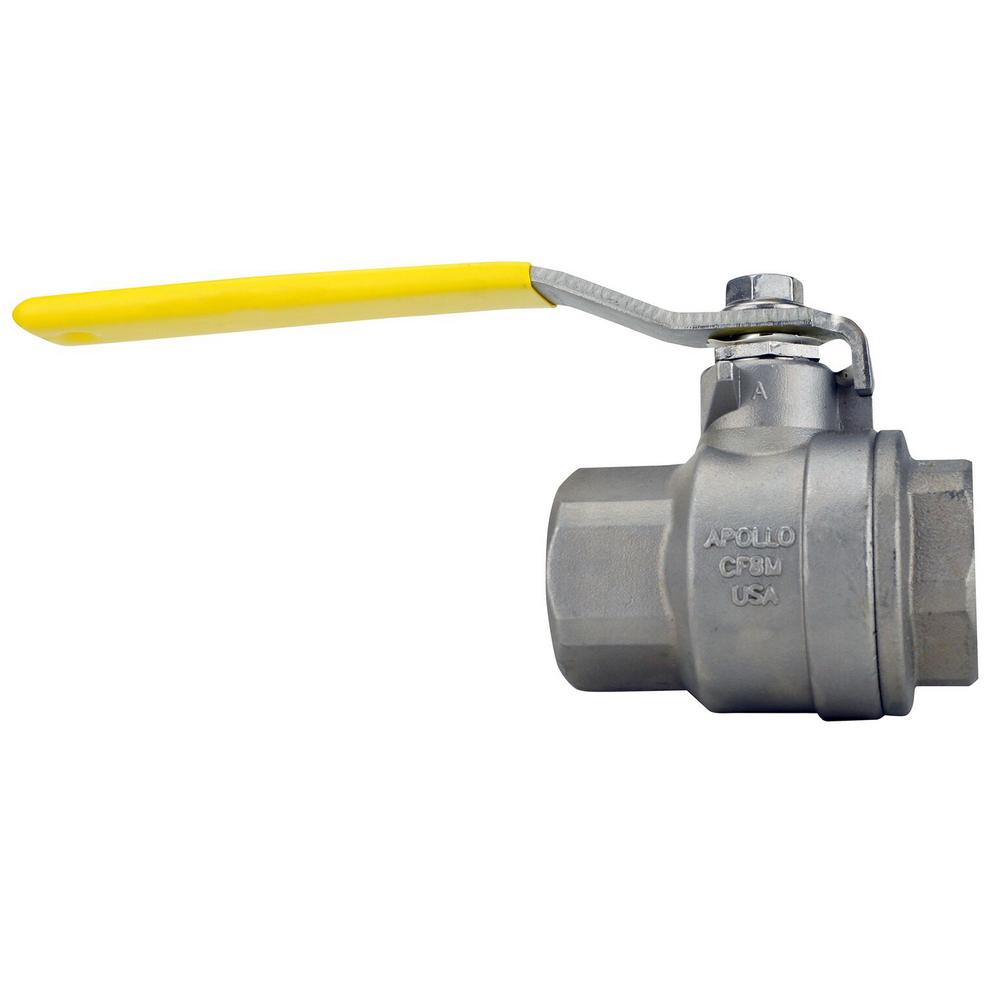 Apollo 1 1 2 In Stainless Steel FNPT X FNPT Full Port Ball Valve With