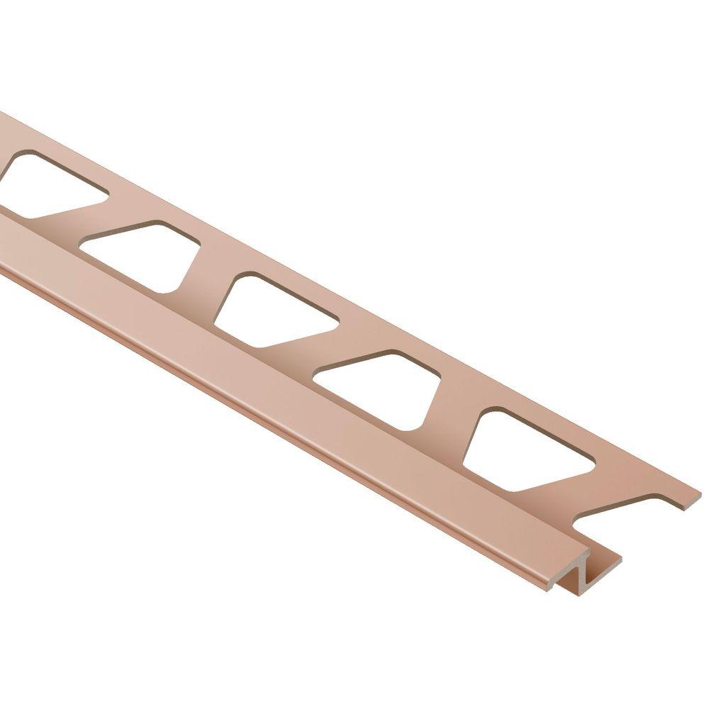 Schluter Reno T Satin Copper Anodized Aluminum 1 In X 8 Ft 2 1 2 In