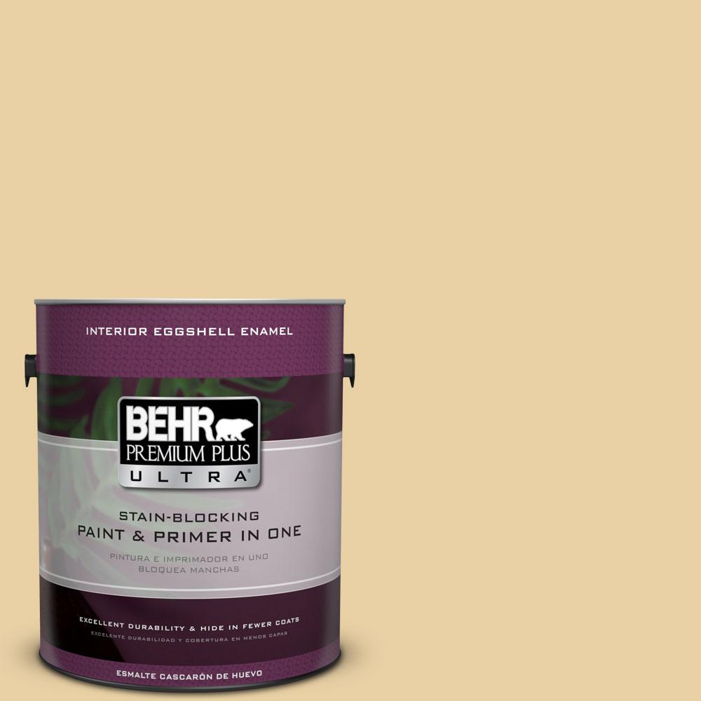 Behr Premium Plus Ultra Gal M Harmonious Gold Eggshell Enamel